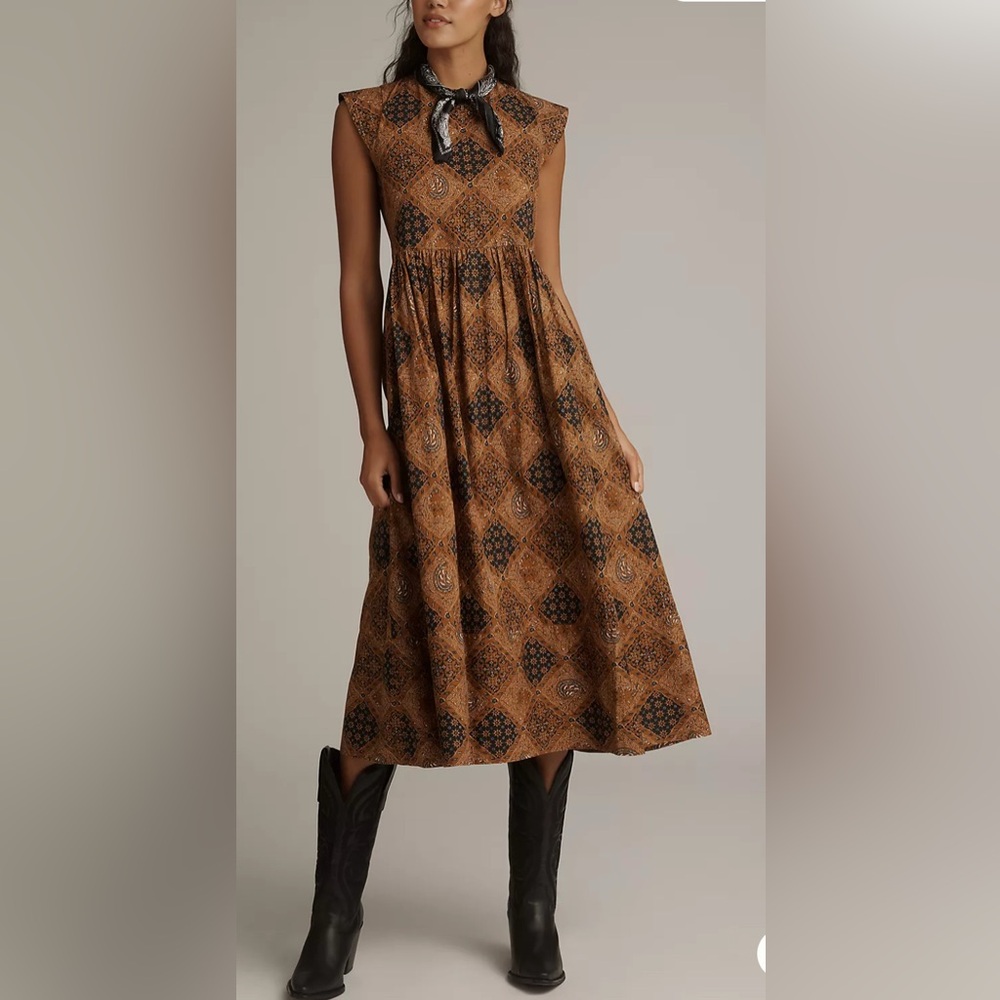 THE GREAT at Anthropologie Tulsa Midi Dress